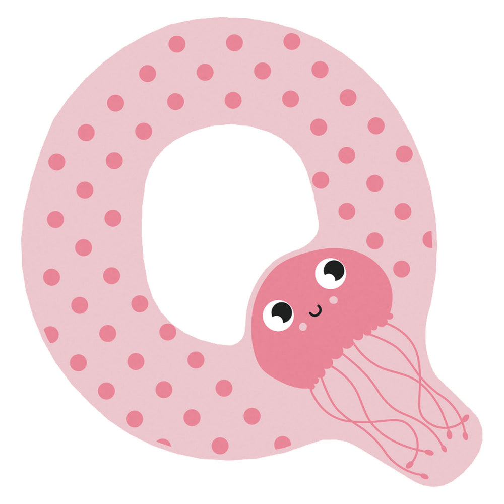 Kleine voet - houten dieren kinderletter - q