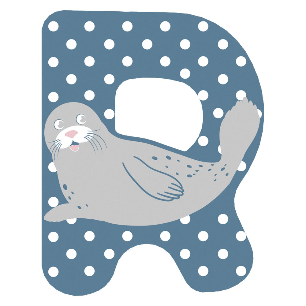 Kleine voet - houten dieren kinderletter - r