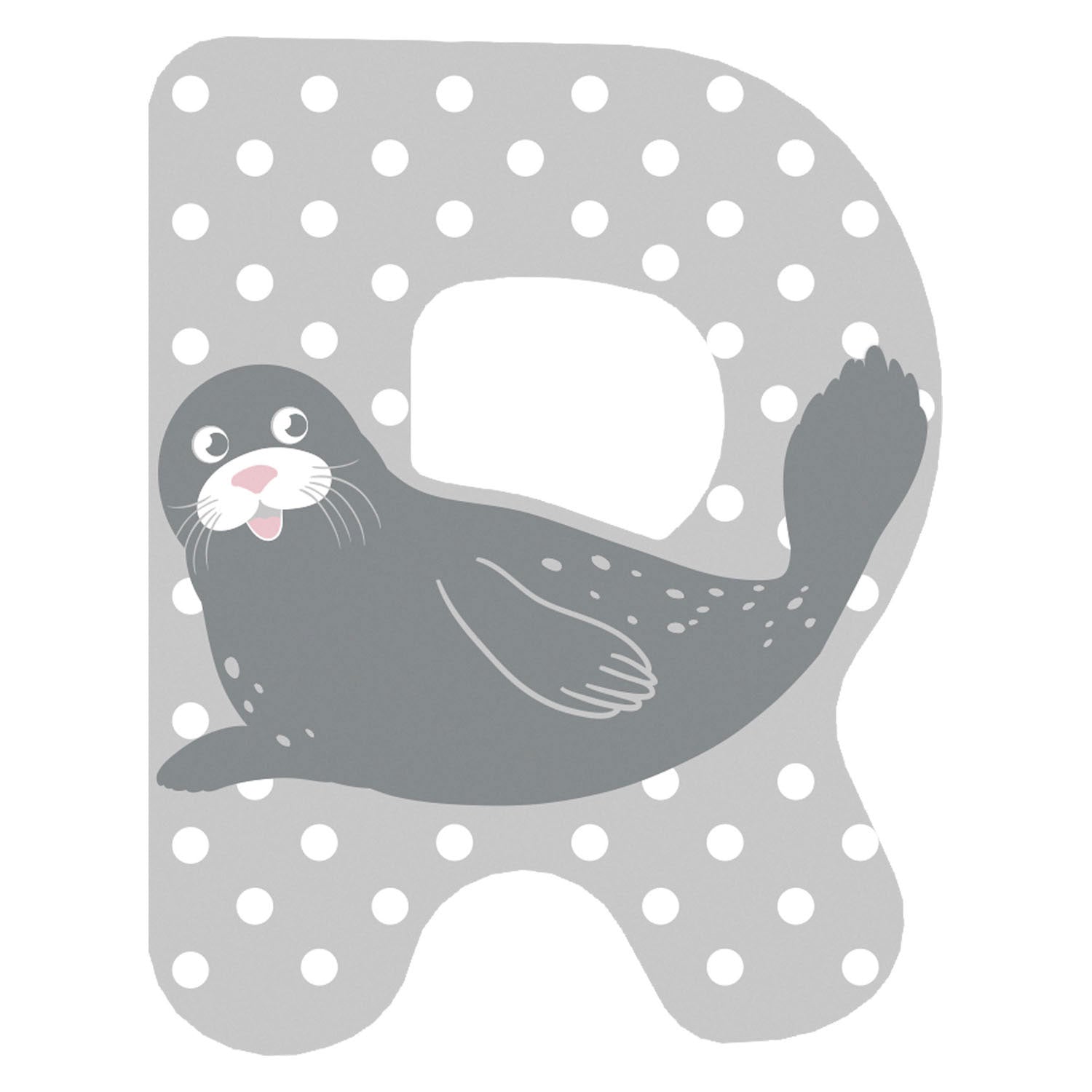 Kleine voet - houten dieren kinderletter - r