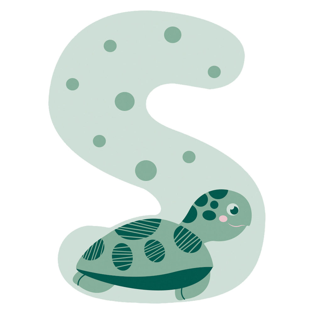 Kleine voet - houten dieren kinderletter - s