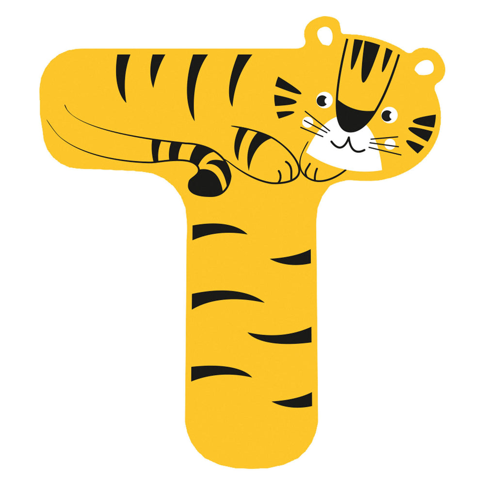 Kleine voet - houten dieren kinderletter - t
