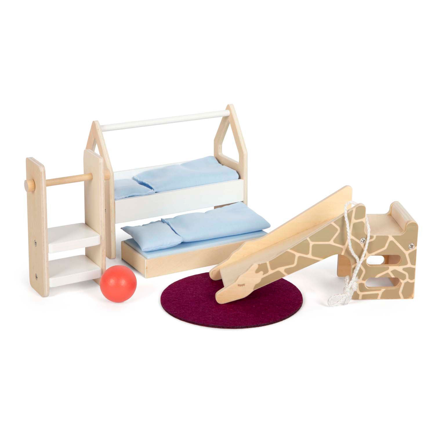 Kleine voet - houten poppenhuis meubeltjes kinderkamer