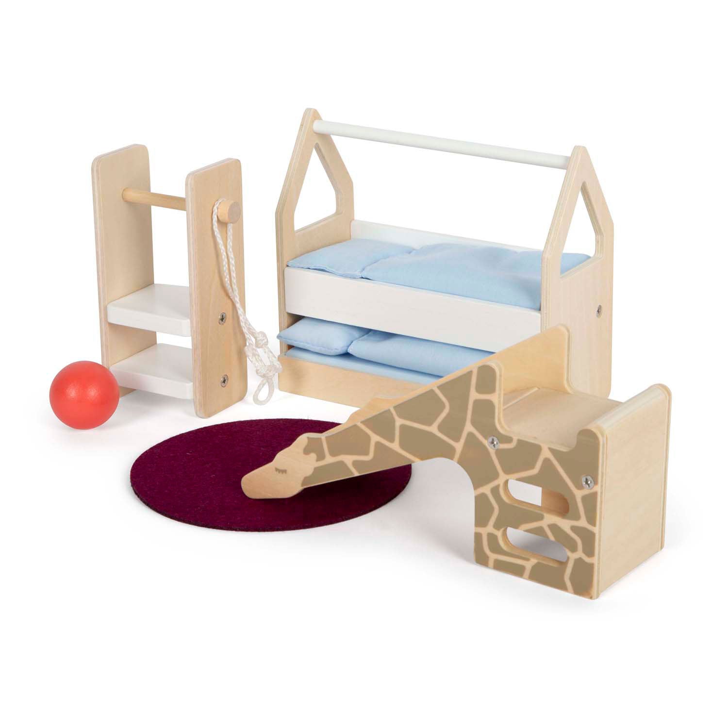Kleine voet - houten poppenhuis meubeltjes kinderkamer