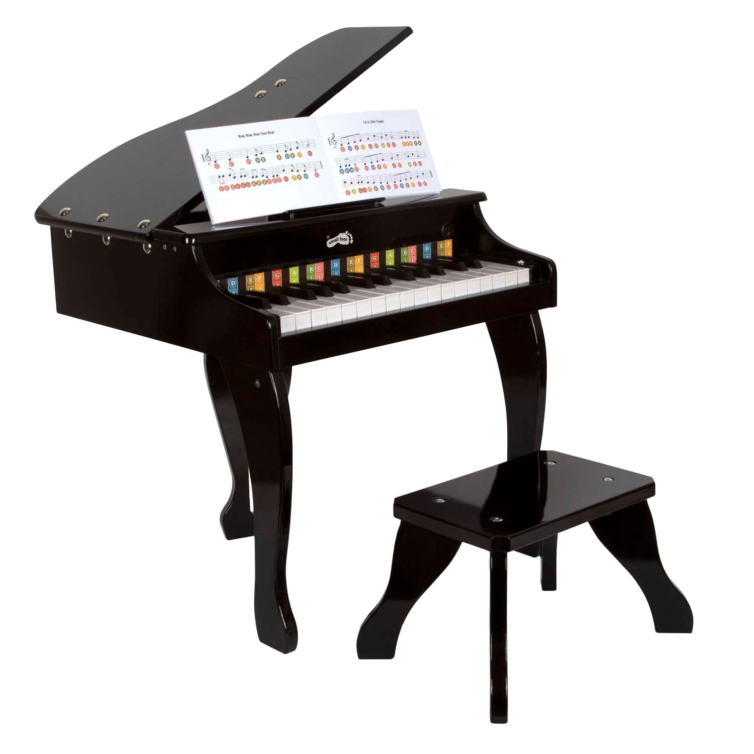 Kleine voet - houten kindervleugelpiano zwart