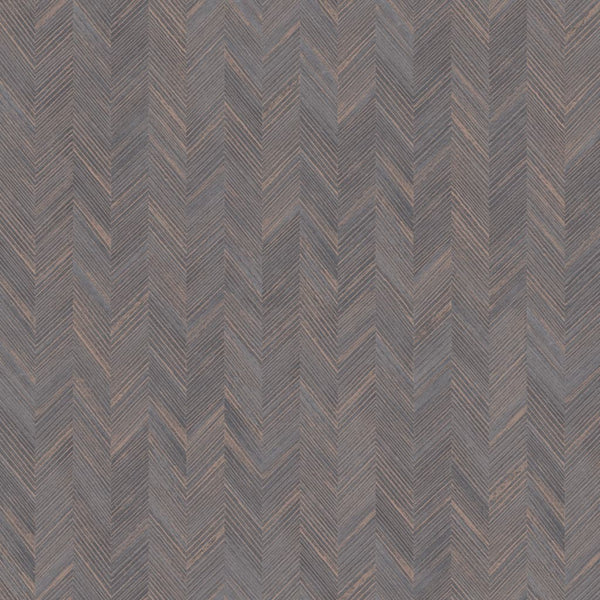 DUTCH WALLCOVERINGS DUTCH WALLCOVERINGS Behang Fishbone bruin en goudkleurig