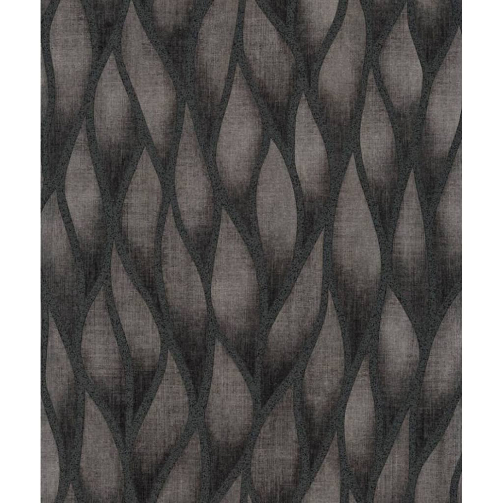 Noordwand behang topchic vlammen en druppels metallic grijs