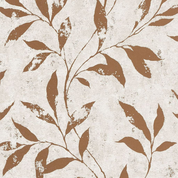 Dutch wallcoverings behang leafs beige en bruin