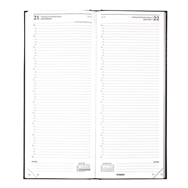 Brepols bureauagenda saturnus lang 1 dag 2027 lima bordeaux 13x33cm