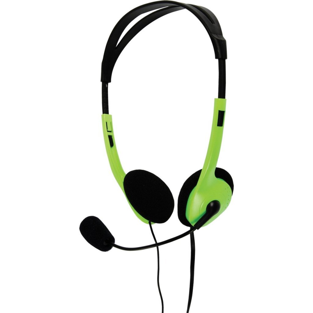 Basicxl bxl-headset1 stereo hoofdtelefoon groen zwart