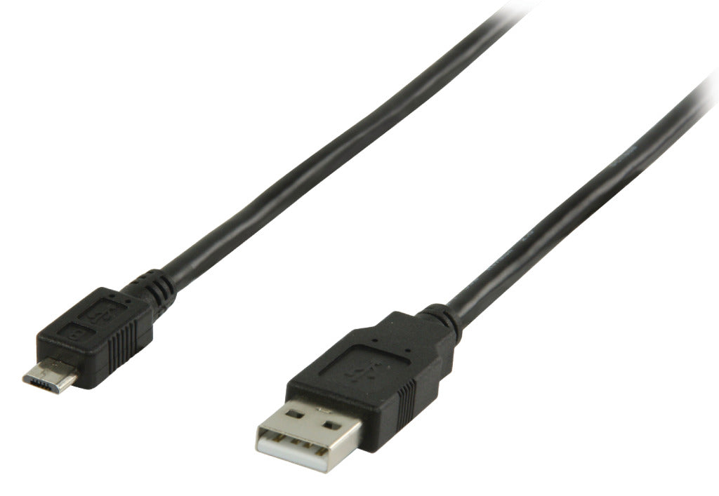 Valueline vlcp60500b10 usb 2.0 usb a male - usb micro b male kabel 1,00 m zwart