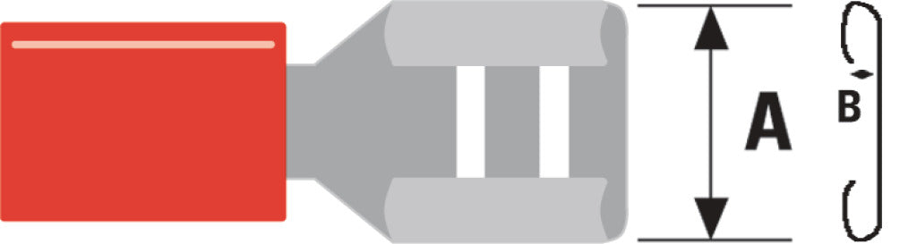 Valueline st-065 kabelschoen rood 100 stuks