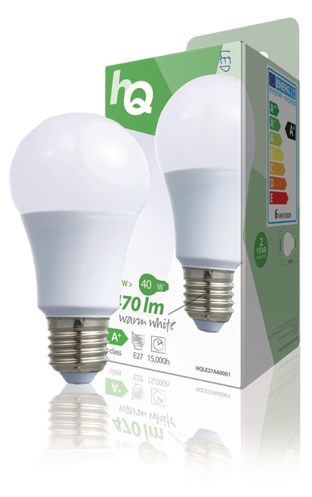 Hq le27a60001 ledlamp a60 e27 6,5w 470 lm 2700k