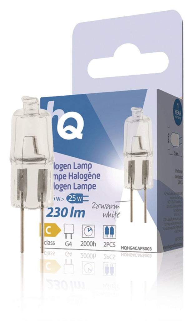 Hq hg4 caps003 halogeenlamp capsule g4 16 w 230 lm 2 800 k