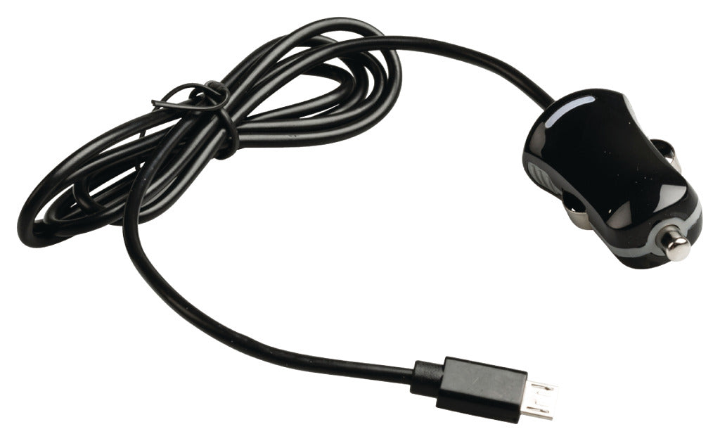 Valueline vlmb60890b10 micro-usb-autolader micro usb male - 12v autoaansluiting 1,00 m zwart 2.1a