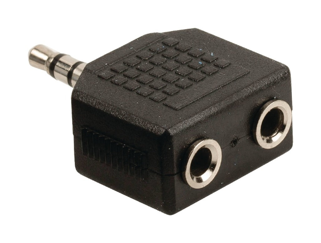 Valueline Valueline VLAB22945B Audiosplitter 3,5 mm Male 2x Female Zwart