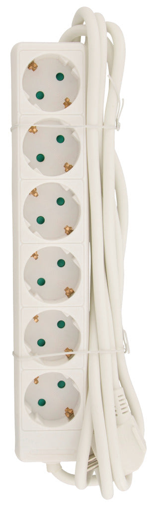 Valueline vles630f001wh stekkerdoos 6-wegs 3,00m wit