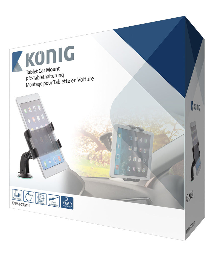 K ouml;nig knm-fctm11 tablet autohouder 360 graden; draai- en kantelbaar 0,7 kg