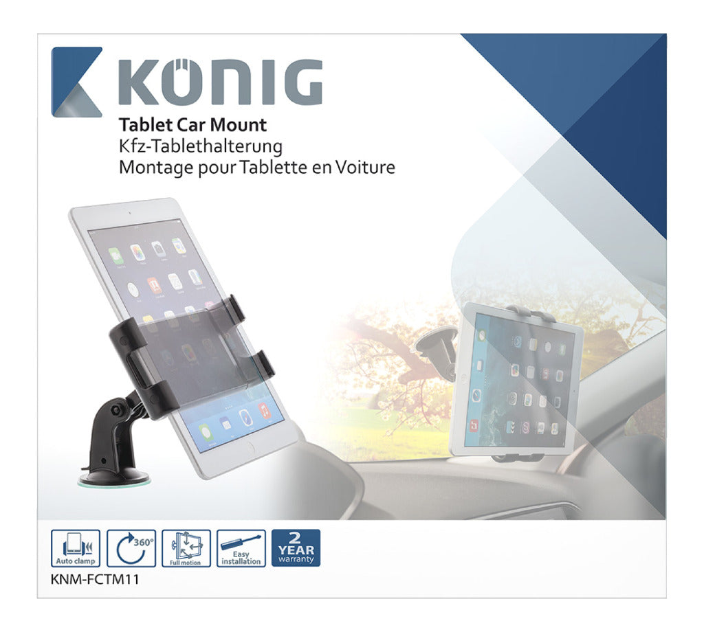 K ouml;nig knm-fctm11 tablet autohouder 360 graden; draai- en kantelbaar 0,7 kg