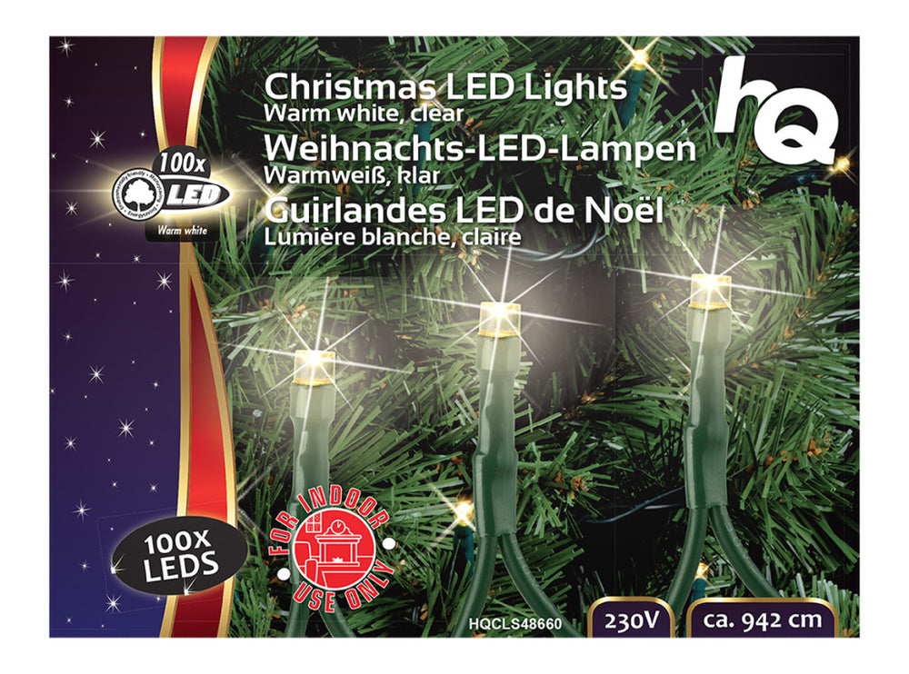 HQ HQ HQCLS48660 Kerstverlichting 100 LEDs 3W 9,42M Warm Wit Binnen