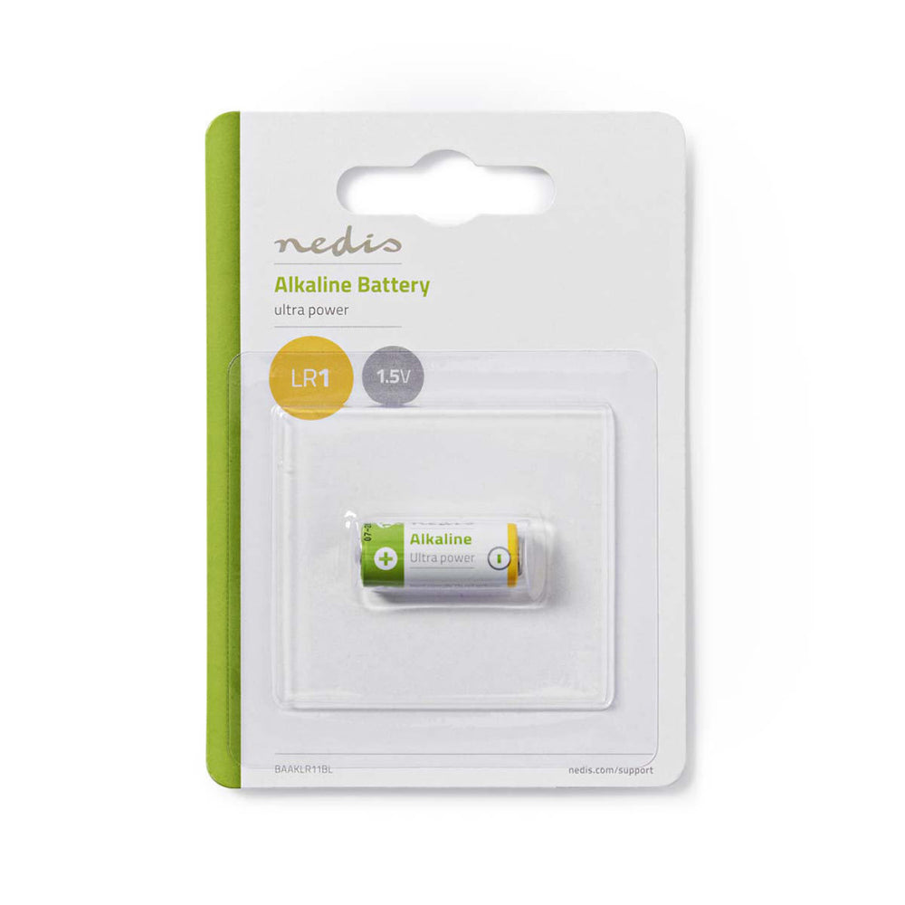 Nedis baaklr11bl alkalische batterij lr1 1,5 v 1 stuks blister
