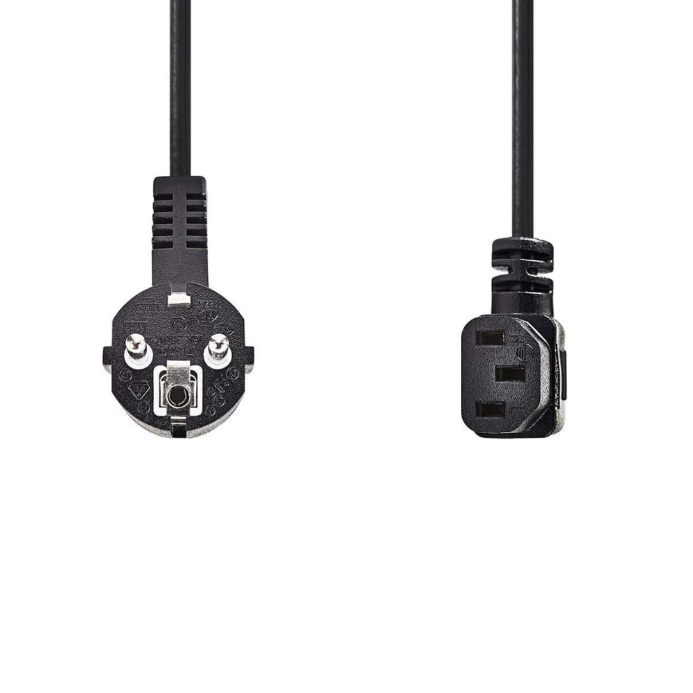Nedis cegp10020bk100 voedingskabel schuko mannelijke haaks - iec-320-c13 haaks 10 m zwart