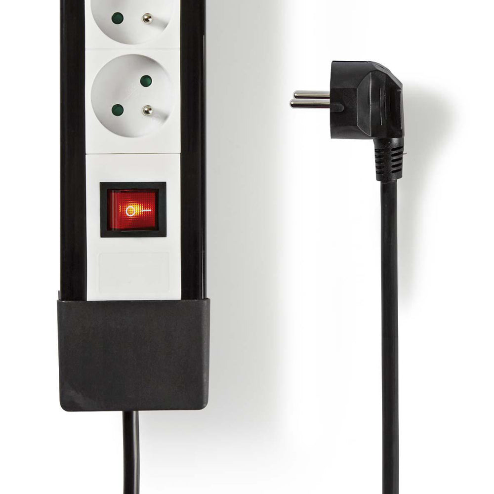 Nedis stekkerdoos exso830f1pro wit, zwart