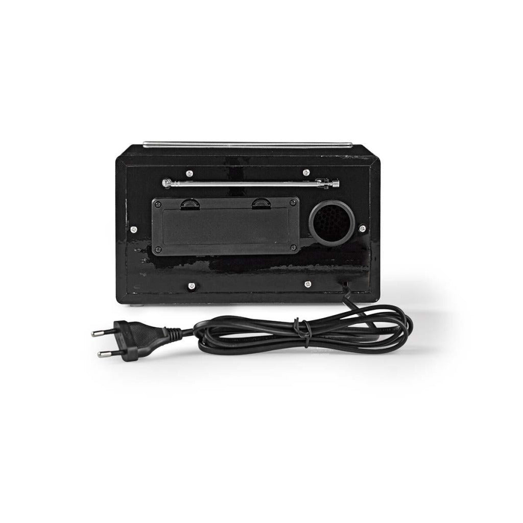 Nedis RDFM5100BK Fm-radio 9 W Analoge tuning Retro Design Zwart