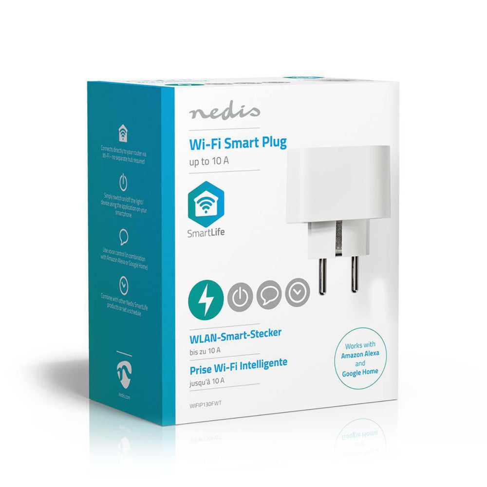 Nedis WIFIP130FWT Wi-Fi-stekker Schuko Type F 10 A