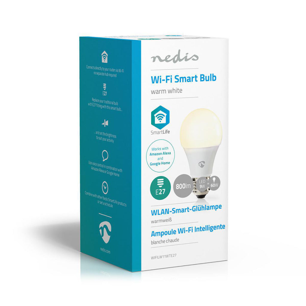 Nedis wifilw11wte27 wifi smart led bulb warm white e27