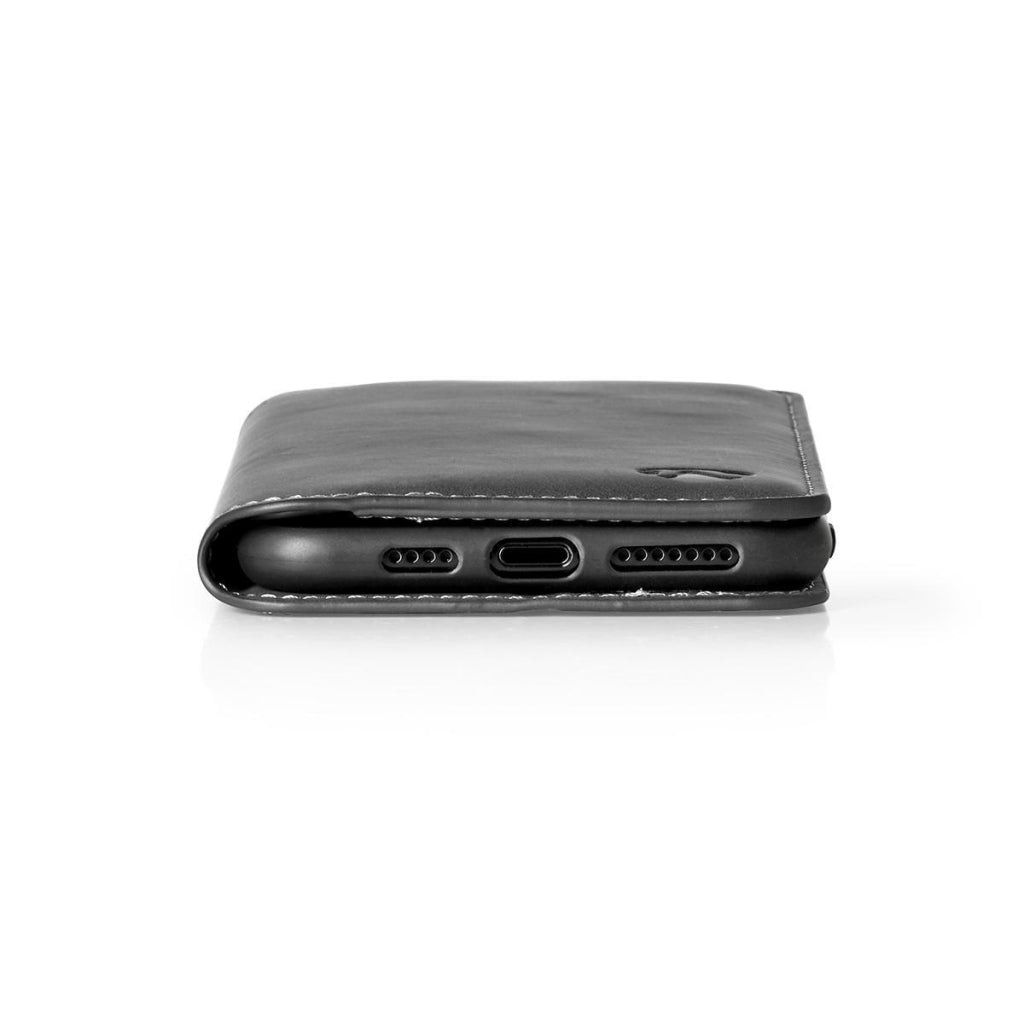 Nedis ssw10021bk zachte portemonnee boek voor samsung galaxy a50 zwart
