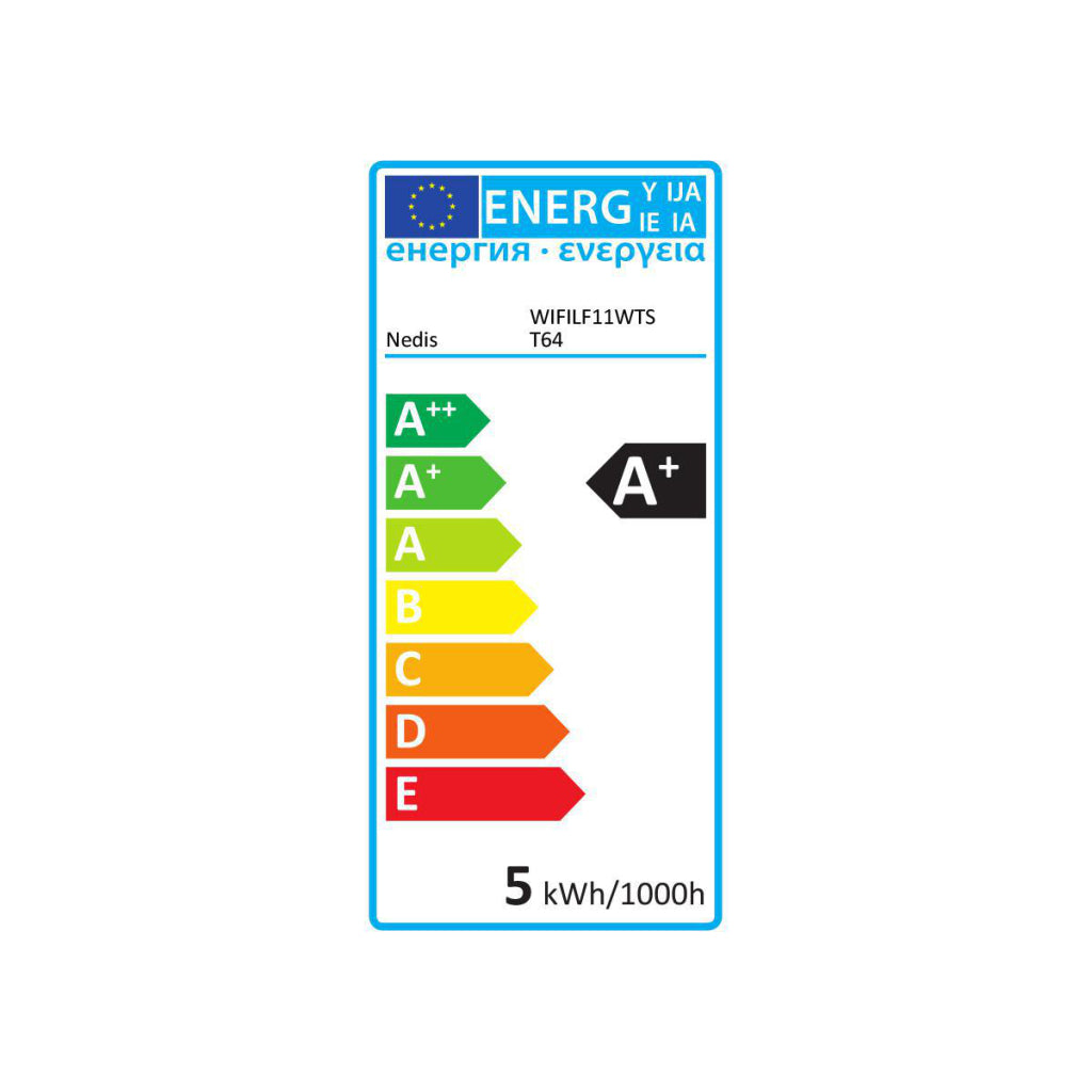 Nedis wifilf11wtst64 wifi smart ledlamp e27 st64 5w 500lm wit