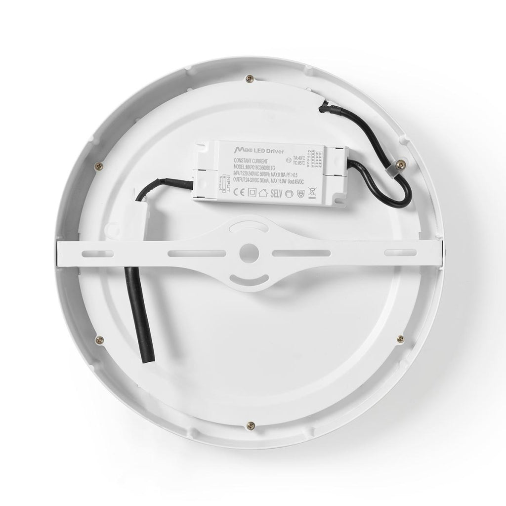 Nedis wifilaw20wt wifi slimme plafondlamp rond oslash; 30 cm warm tot koel met 1200 lm 18 w slank design aluminium