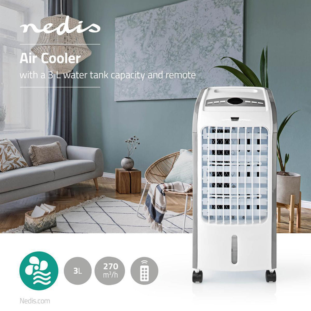 Nedis cool115cwt luchtkoeler 3 l 270 m sup3; h timer afstandsbediening