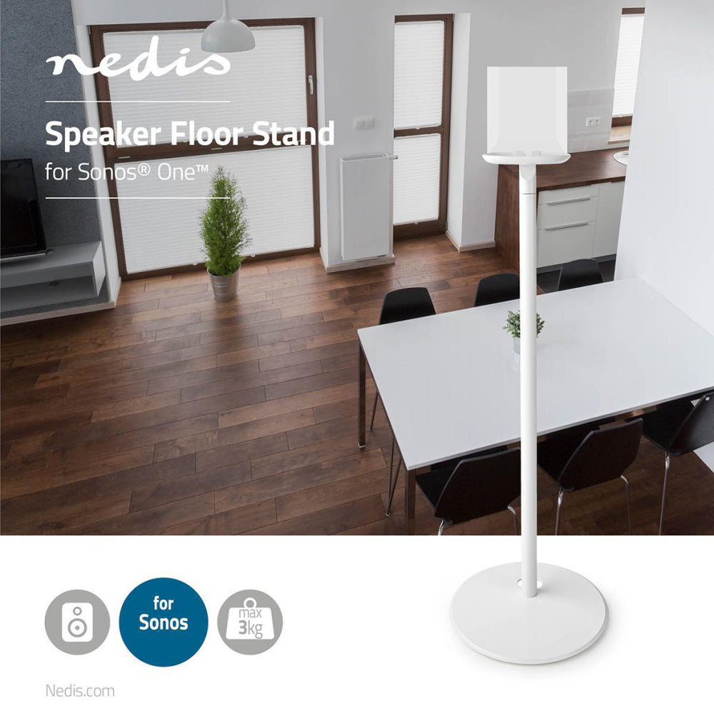 Nedis SPMT5750WT Speaker-vloerstandaard Voor Sonos® One Sonos® Play:1 Max. 3 kg enorm