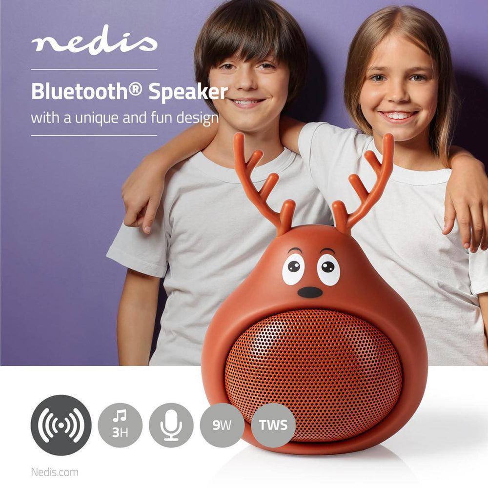 Nedis SPBT4110BN Animaticks Bluetooth-luidspreker 3 Uur Speeltijd Handsfree Bellen Rudy Rendier
