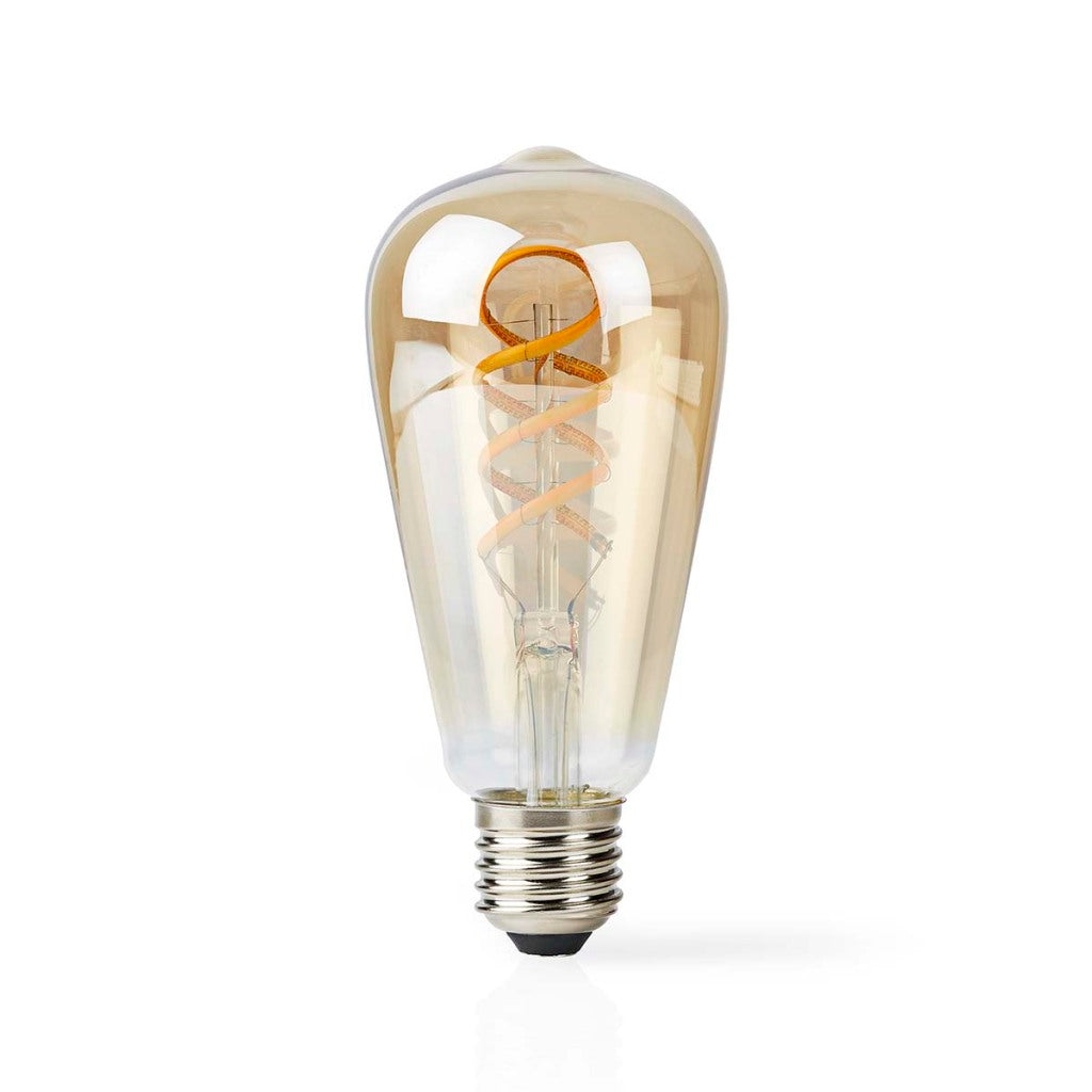 Nedis wifilrt10st64 smartlife led filamentlamp wifi e27 360 lm 4,9w warm tot koel wit 1800 - 6500k glas android handel; ios st64