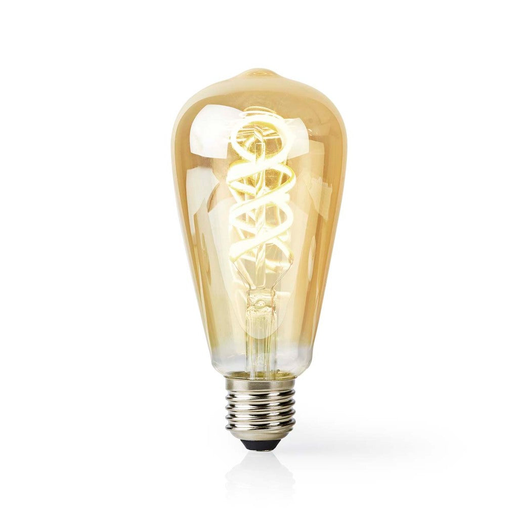 Nedis wifilrt10st64 smartlife led filamentlamp wifi e27 360 lm 4,9w warm tot koel wit 1800 - 6500k glas android handel; ios st64