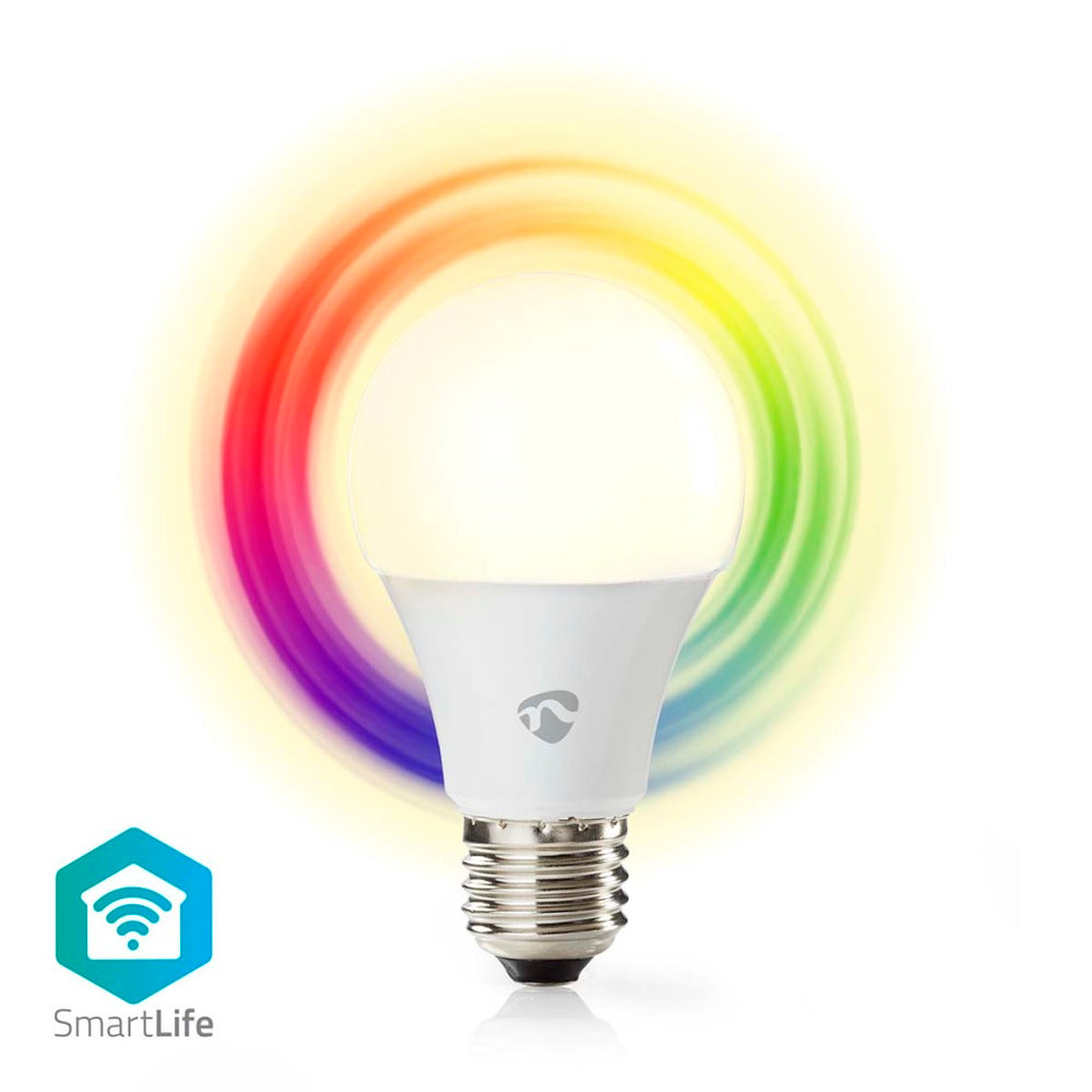 Nedis wifilrc10e27 smartlife multicolor lamp wifi e27 806 lm 9w rgb warm tot koel wit android trade; ios peer