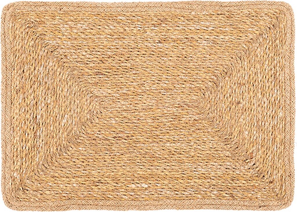 Overige Merken Tiseco Home Studio Placemat JUTTA -100% jute zeegras Beschermt de tafel, elegant ontwerp Rechthoek 33x45 cm