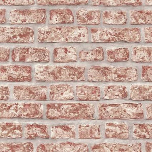 Noordwand behang topchic bricks rood en grijs