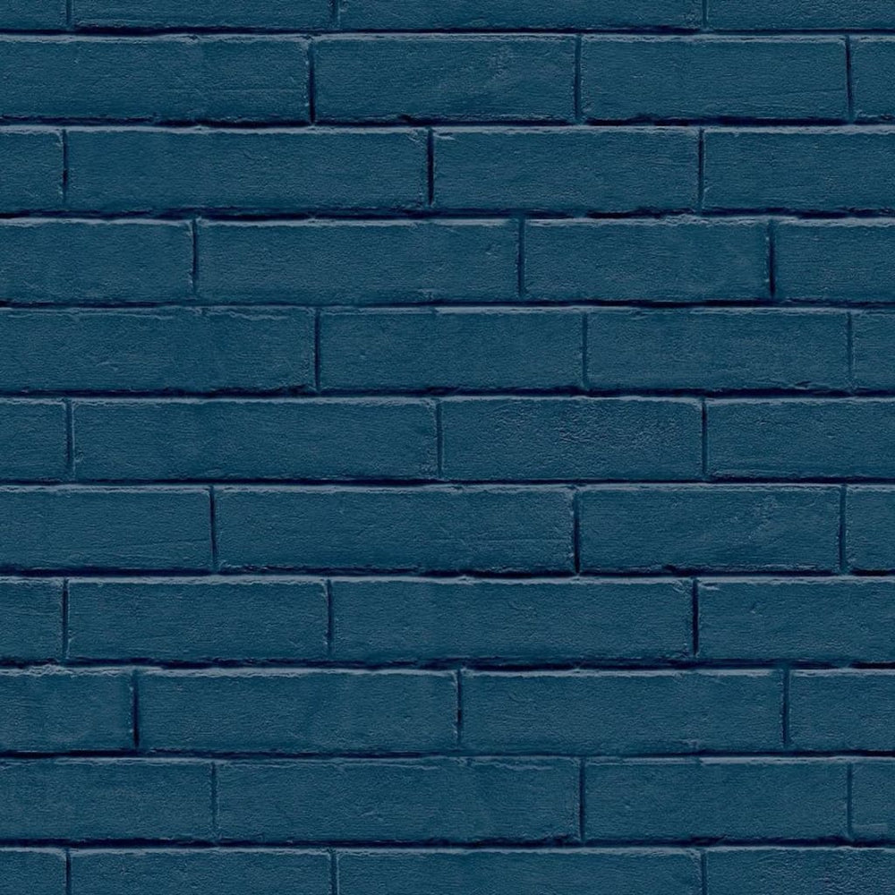 Noordwand behang good vibes brick wall blauw