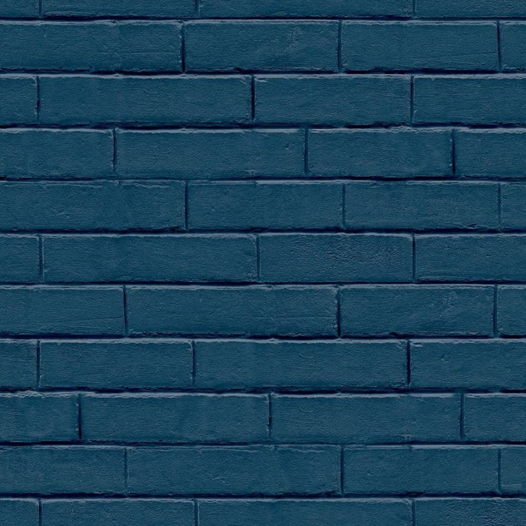 Noordwand behang good vibes brick wall blauw