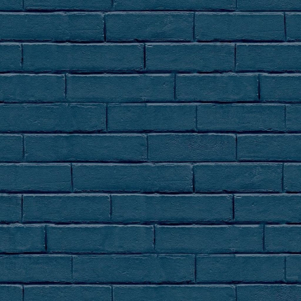 Noordwand behang good vibes brick wall blauw