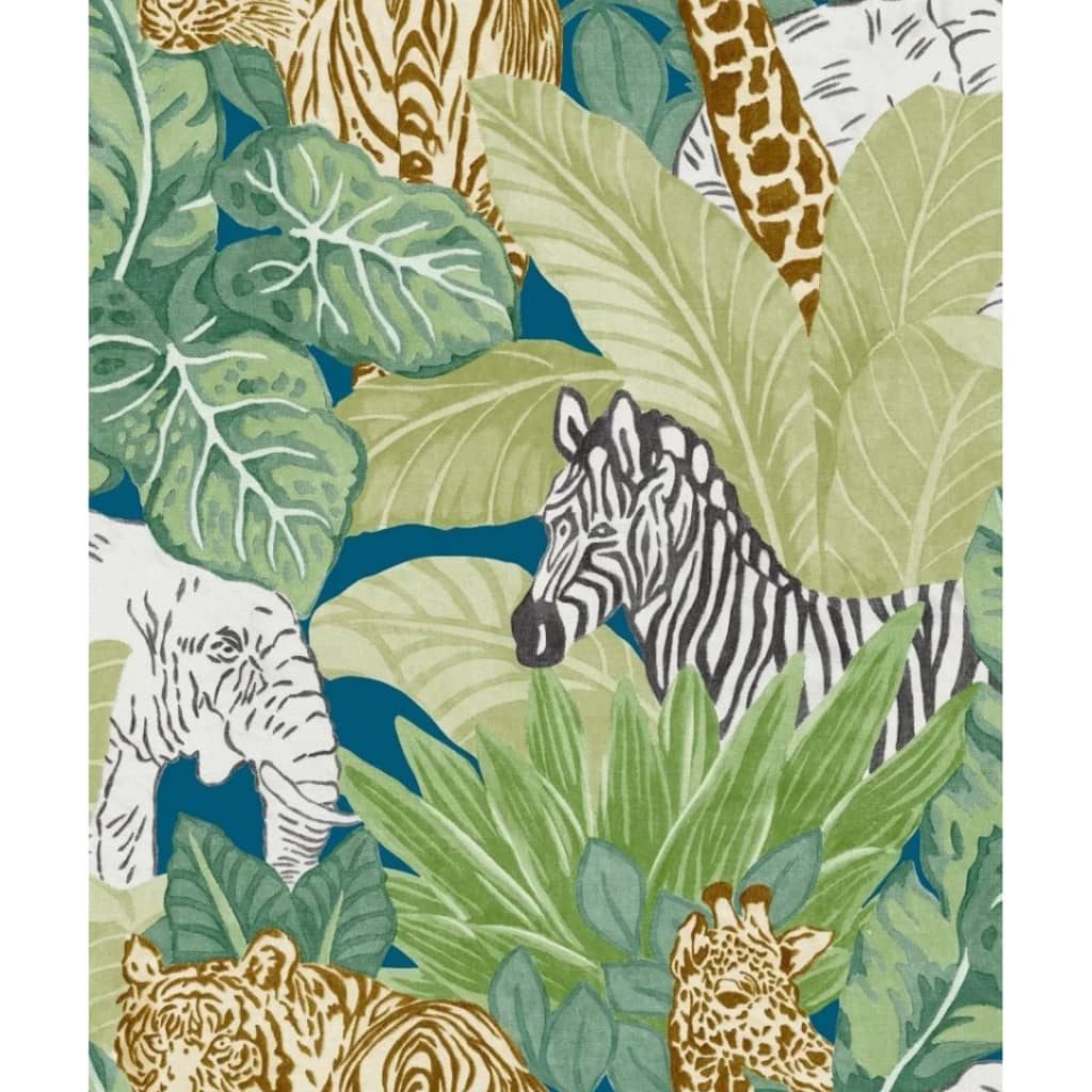 Noordwand behang good vibes jungle dieren groen en zwart
