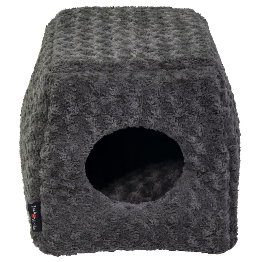 Jack en vanilla huisdierengrot softy s 40x40x39 cm rozet grijs