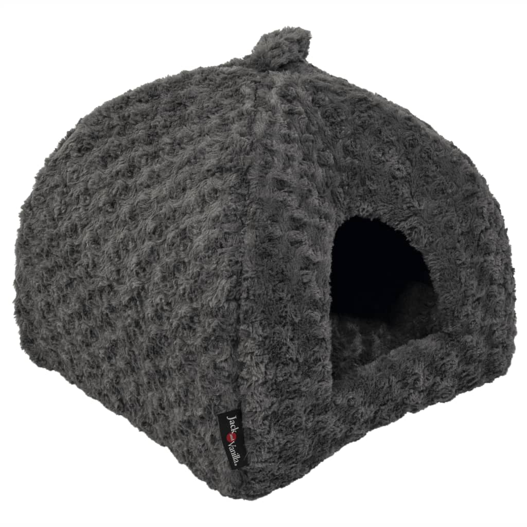 Jack en Vanilla Jack en Vanilla Huisdiereniglo Softy XS 40x40x40 cm rozet grijs