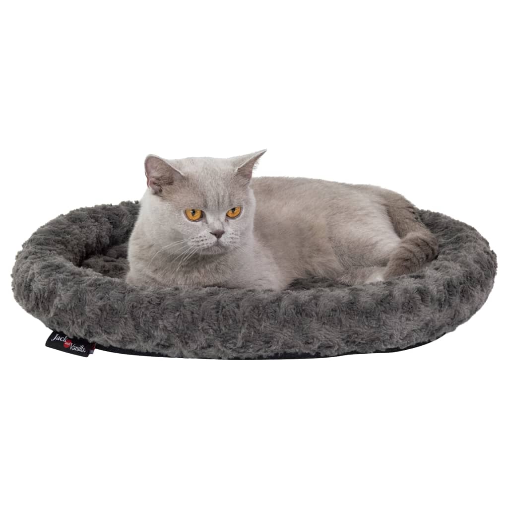 Jack en Vanilla Jack en Vanilla Huisdierenmand Softy XS 45x40x7 cm rozet grijs