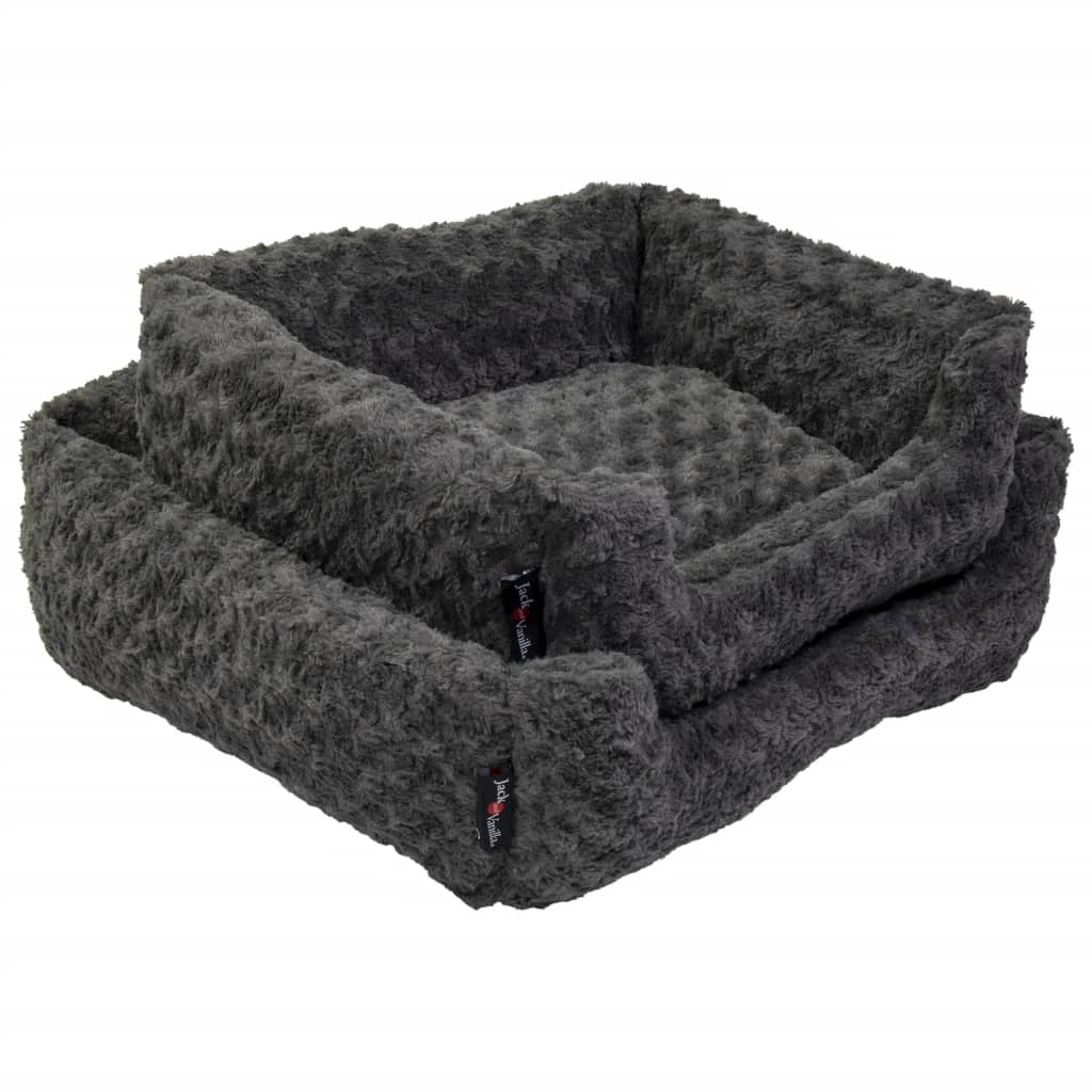 Jack en Vanilla Jack en Vanilla Huisdierenbank Softy XS 50x43x17 cm rozet grijs