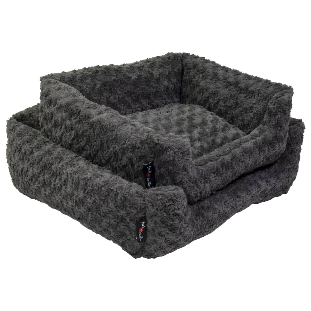 Jack en Vanilla Jack en Vanilla Huisdierenbank Softy S 60x52x18 cm rozet grijs