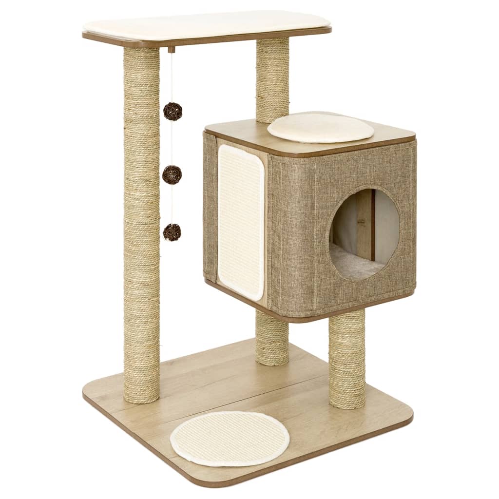 Jack en Vanilla Jack en Vanilla Kattenmeubel Molly 56x56x86 cm bruin
